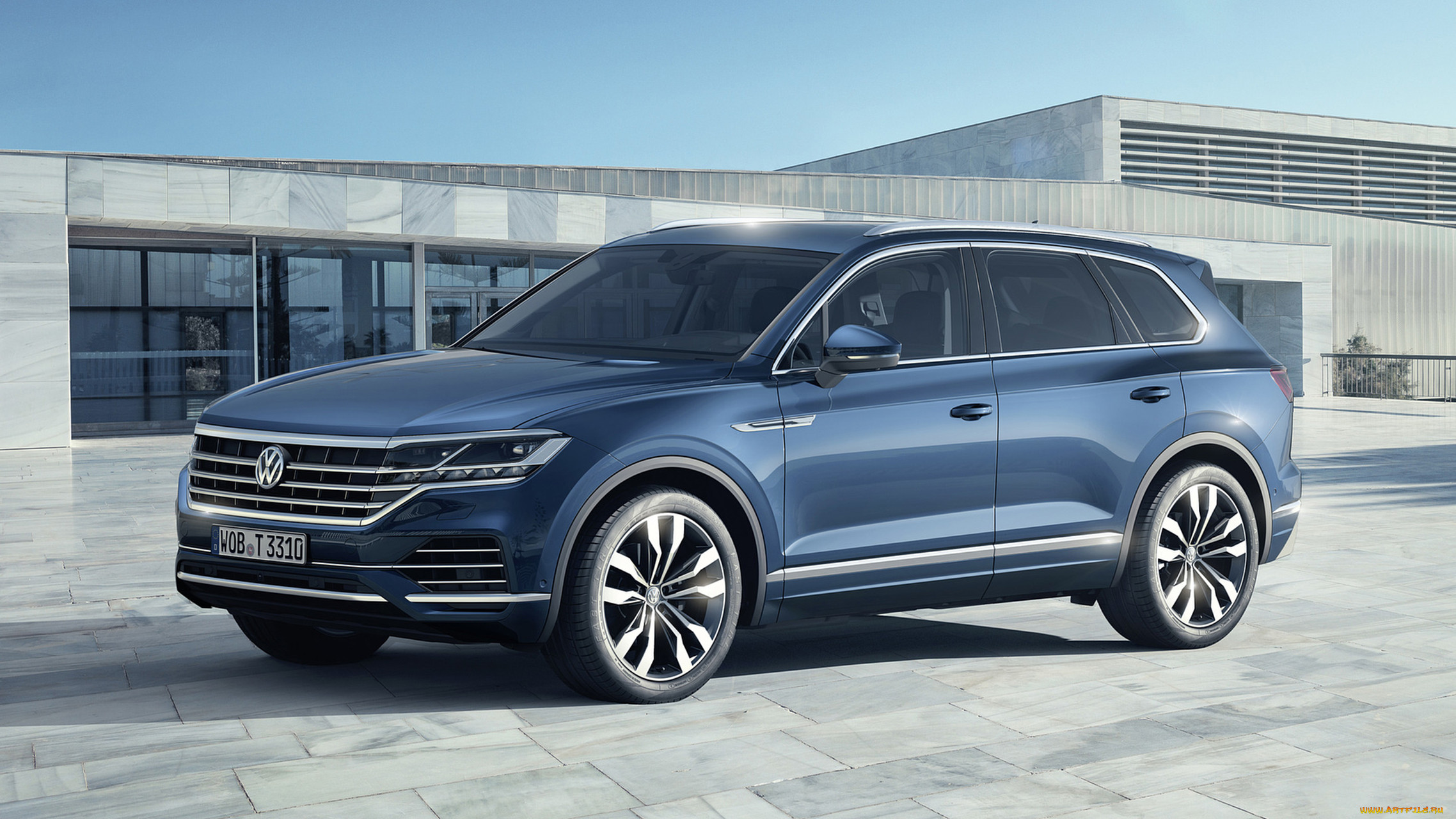 volkswagen touareg 2019, , volkswagen, blue, 2019, touareg